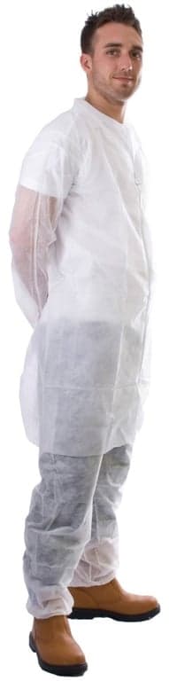 Supertouch Disposable Visitors Coat Non-Woven 50 Pk