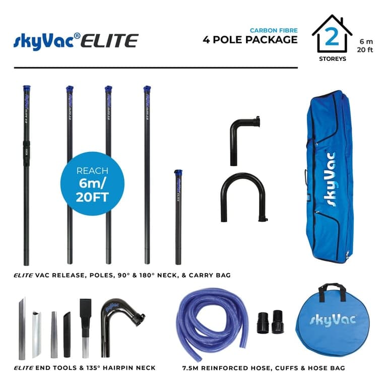 Skyvac Elite Gutter Cleaning Pole Kits