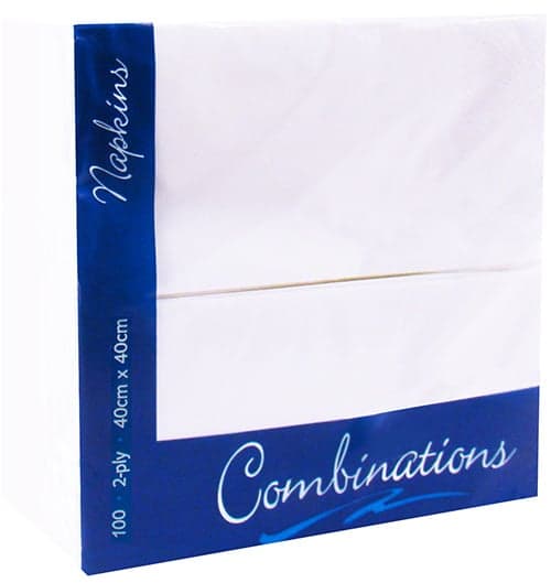 Napkin White 8-fold 2ply 40cm (1000)