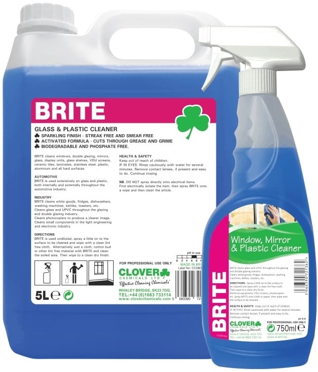 Clover Glass/Plastic Cleaner Brite