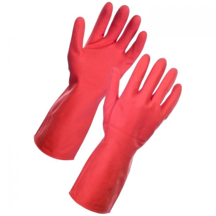 Red Household Rubber Gloves