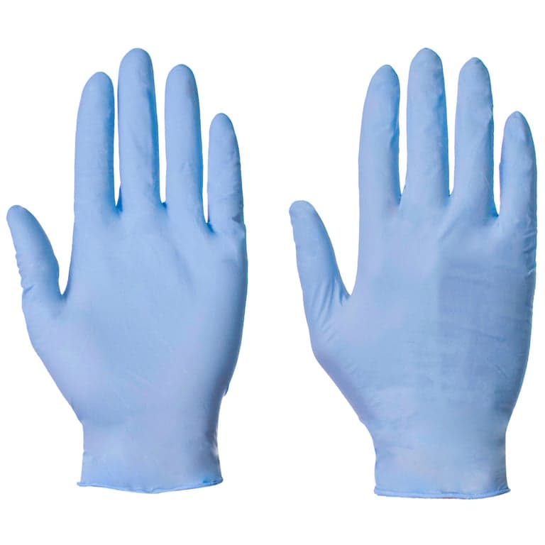 Powder Free Blue Nitrile Gloves 100 pcs