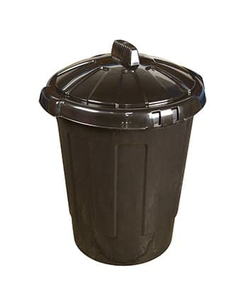 80L Plastic Dustbin c/w Lid