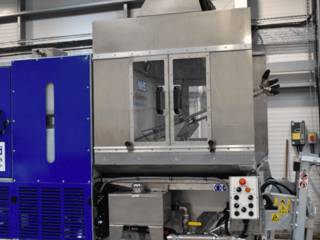 Electrically driven static bin cleaning machine (Hot or Cold wash)
