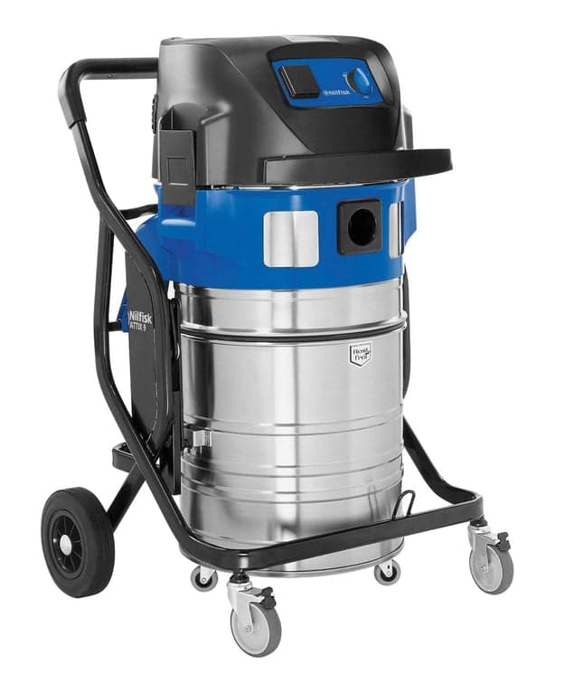 Nilfisk ATTIX 965 SD industrial wet and dry vacuum cleaner with stainless steel drum and trolley