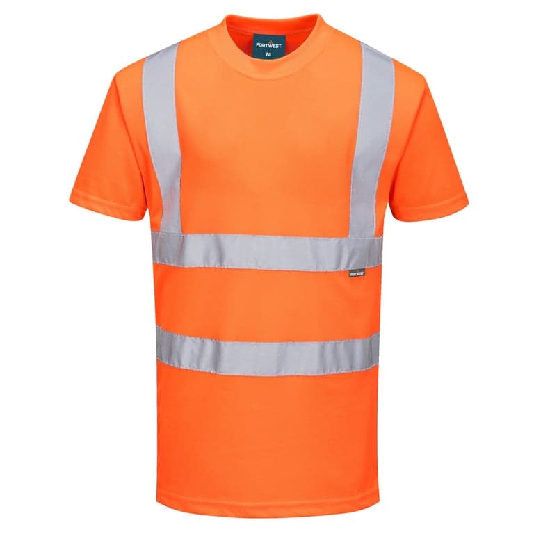 Portwest RT23 Hi-Vis Orange T-Shirt Short Sleeve